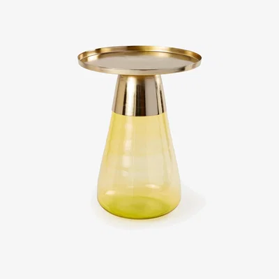 Sazy Volare Glass Side Table, Green