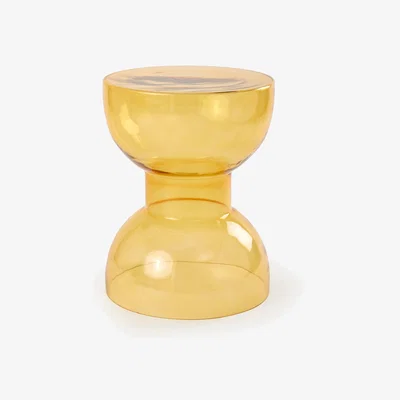 Sazy Mika Glass Side Table, Amber