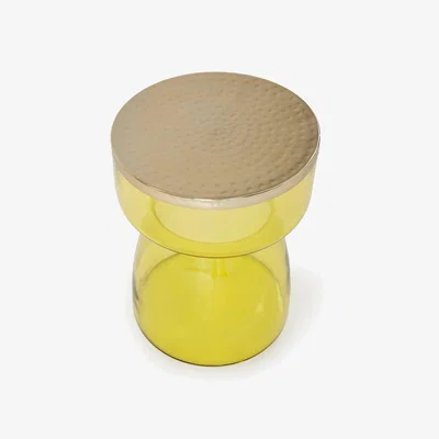 Sazy Leggo Glass Side Table, Green