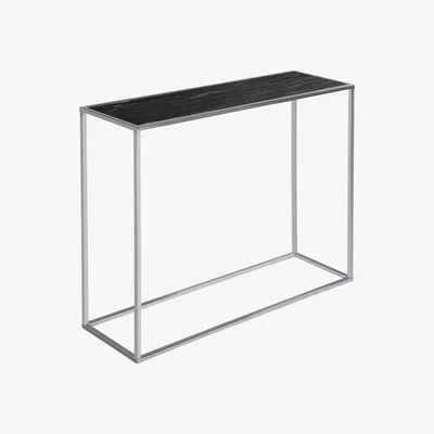 Teddy Beau Teddy's Collection Swan Lamp Table Black and Chrome
