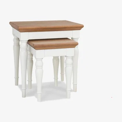 Teddy Beau Bentley Hampstead Two Tone Rectangular Nest Of Lamp Tables