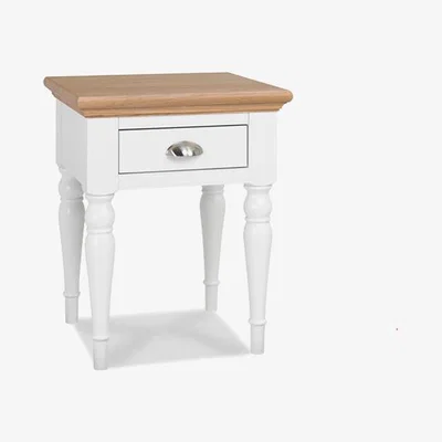 Teddy Beau Bentley Hampstead Turned Leg Two Tone Square Lamp Table