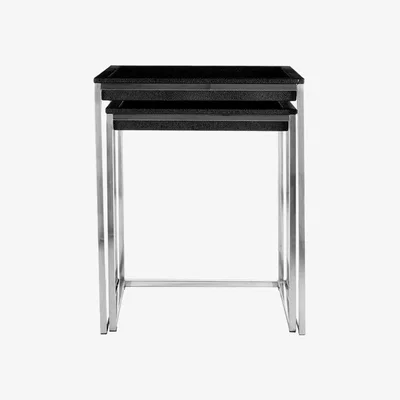 Teddy Beau Teddy's Collection Paco Faux Sharkskin Nest Of Tables