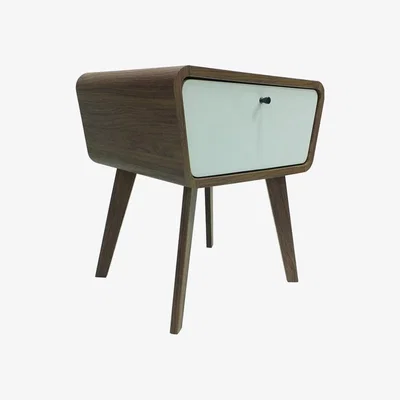 Teddy Beau Teddy's Collection Direct Side Table Walnut And White