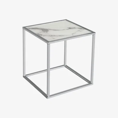 Teddy Beau Teddy's Collection Swan Lamp Table White and Chrome