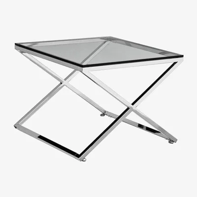Teddy Beau Teddy's Collection Crossed Clear End Table
