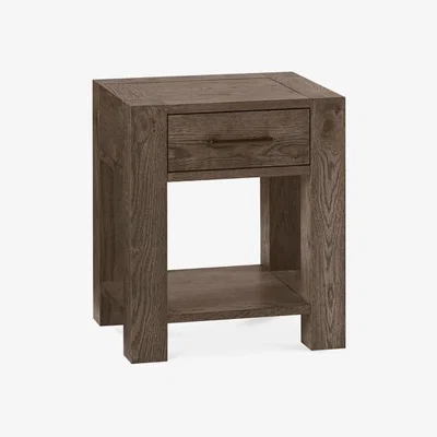 Teddy Beau Bentley Turin With Drawer Dark Oak Square Lamp Table
