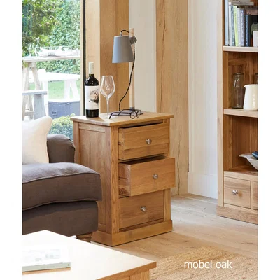 Teddy Beau Baumhaus Mobel Oak Three Drawer Side Table