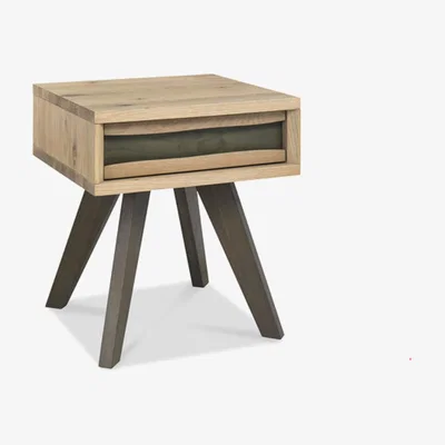 Teddy Beau Bentley Cadell With Drawer Aged Oak Square Lamp Table