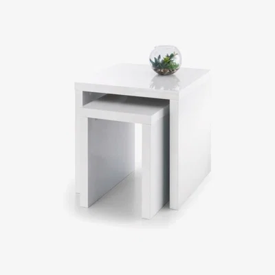 Teddy Beau Julian Bowen Metro High Gloss Nest Of Tables / White