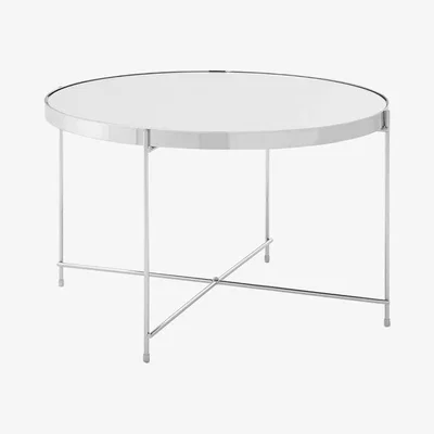 Teddy Beau Teddy's Collection Axel Silver Chrome Side Table / Large