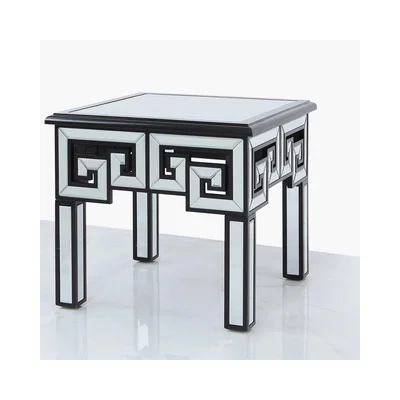 Teddy Beau Deco Home Harley Mirror Black Side Table