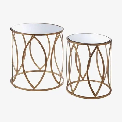 Teddy Beau Teddy's Collection Aya Gold Finish Side Tables