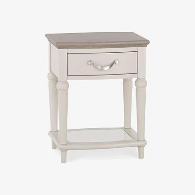 Teddy Beau Bentley Montreux Soft Grey And Grey Washed Oak Rectangular Lamp Table