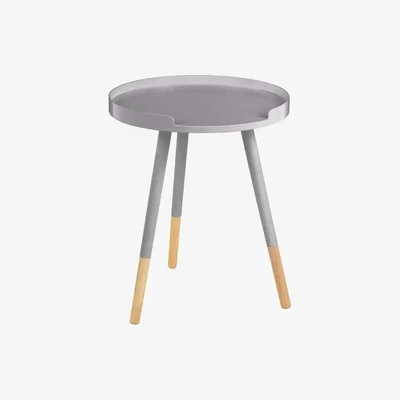 Teddy Beau Teddy's Collection Grayson Grey Round Side Table