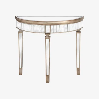Teddy Beau Hill The Belfry Collection Half Moon Mirrored Table
