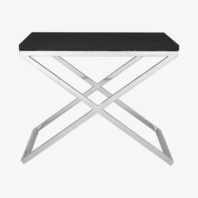 Teddy Beau Teddy's Collection Trey Criss Cross Black End Table