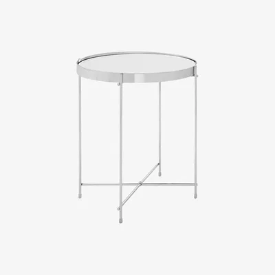 Teddy Beau Teddy's Collection Axel Silver Chrome Side Table / Large
