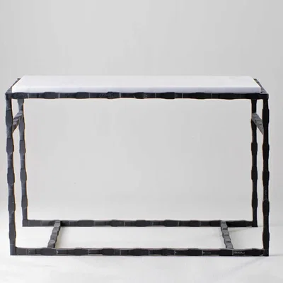 Tobias Oliver Porta Romana | Giacometti Sofa Side Table | Bronzed
