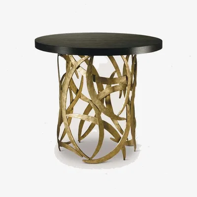 Tobias Oliver Porta Romana | Miro Drum Table | French Brass
