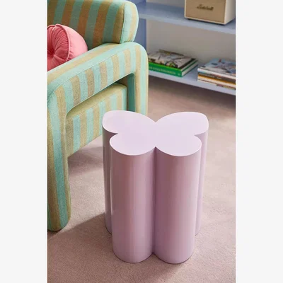 Urban Outfitters Butterfly Side Table - Lilac L: 38.1cm x W: 30.5cm x H: 45.7cm at Urban Outfitters