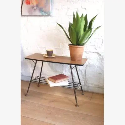 Urban Outfitters Urban Renewal Vintage Veneered Pin Leg Side Table - Neutral 45cm x 66cm x 33cm at Urban Outfitters