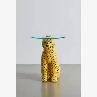 Urban Outfitters Urban Outfitters Cheetah Side Table - Yellow