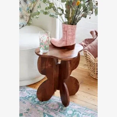Urban Outfitters Butterfly Side Table - Brown 40cm x 40cm x 46cm at Urban Outfitters