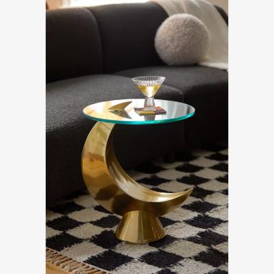 Urban Outfitters Gold Crescent Moon Side Table - Gold ALL at Urban Outfitters