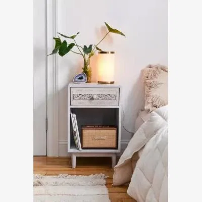 Urban Outfitters Rhiannon Nightstand - White L:38.1cm x W: 40.7cm x H: 60.7cm at Urban Outfitters