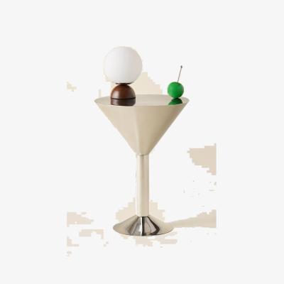 Urban Outfitters Martini Side Table - Silver W: 35.5cm x H: 59cm at Urban Outfitters