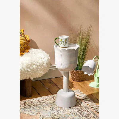 Urban Outfitters Tulip Side Table - White 23cm x 23cm x 56cm at Urban Outfitters