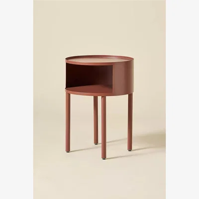 Urban Outfitters Lucie Terracotta Iron Cutout Storage Nightstand - Dark Orange 38.1cm x 51cm at Urban Outfitters