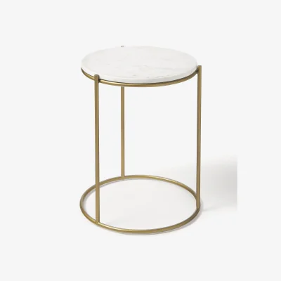 Westwing Round Marble Side Table Ella