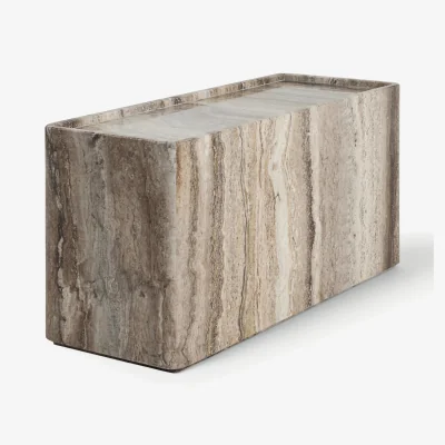 Westwing Travertine Side Table Pietra