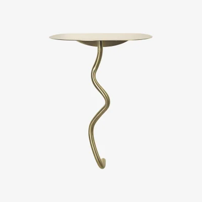 Westwing Brass Wall Side Table Curvature