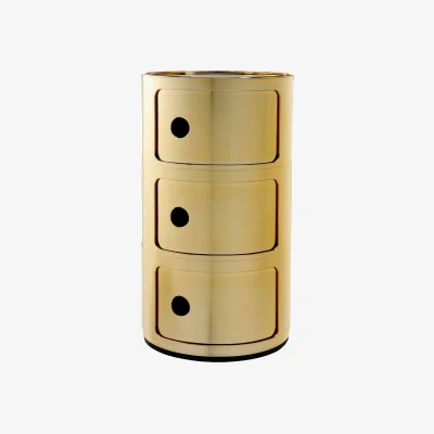 Westwing Design Container Componibili, 3 Modules, H 59 cm