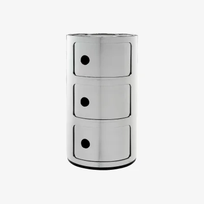 Westwing Design Container Componibili, 3 Modules, H 59 cm