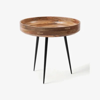 Westwing Round Mango Wood Side Table Bowl