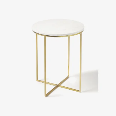 Westwing Round Marble Side Table Alys