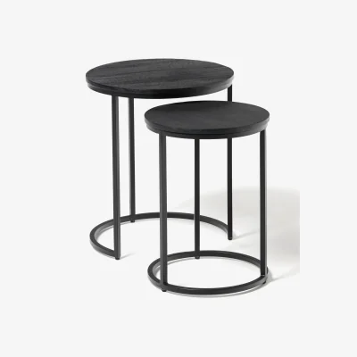 Westwing Mango Wood Side Tables Andrew, Set of 2