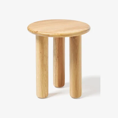 Westwing Round Oak Wood Side Table Didi