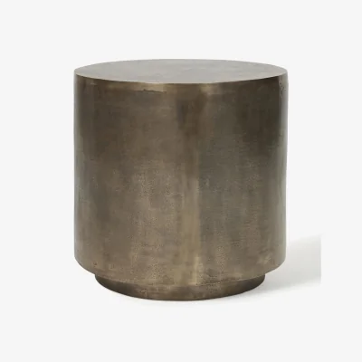 Westwing Round Metal Side Table Rota with Antique Finish