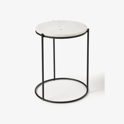 Westwing Round Marble Side Table Ella