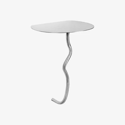 Westwing Stainless Steel Wall Side Table Curvature