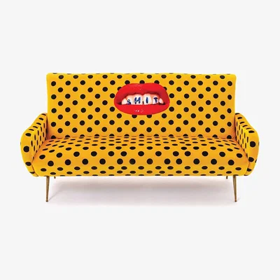 Amara Seletti wears Toiletpaper - Toiletpaper Three Seater Sofa - Sh*t