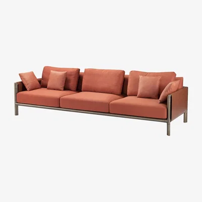 Amara GHIDINI 1961 - Frame Sofa - Burnt Orange