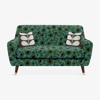 Amara Orla Kiely - Rose Small Sofa - Kimono Forest / Linear Stem Khaki