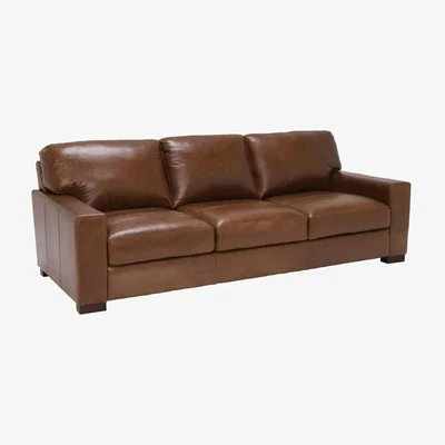 Barker and Stonehouse Lorenza Leather 3 Seater Sofa, Fibre Seats