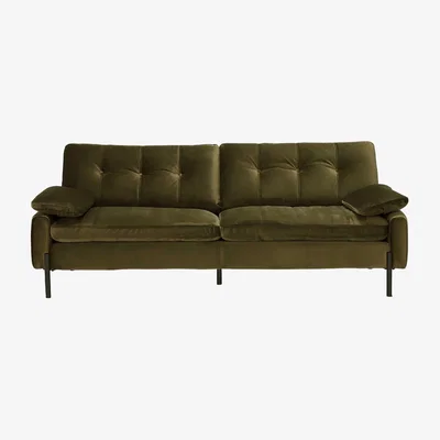 Barker and Stonehouse Tristan 3 Seater Sofa, Lush Velvet Green